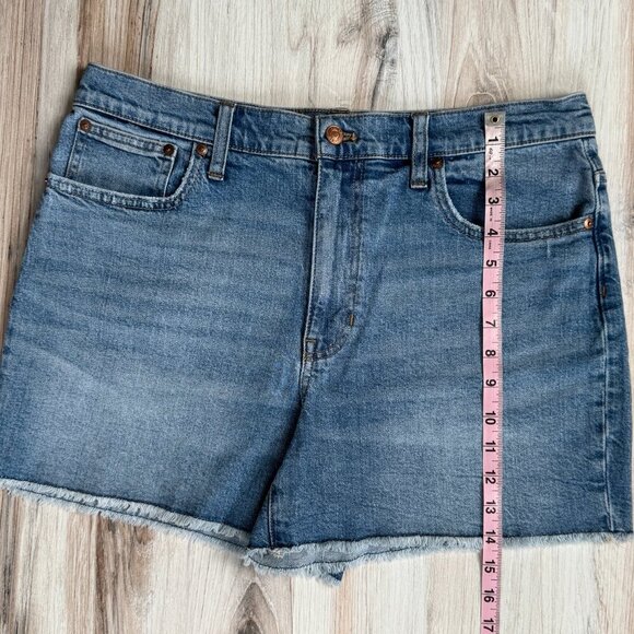 J.Crew Women’s High-Rise Denim Shorts Size 30 Tea Time Wash Blue Jean Shorts - Picture 5 of 8
